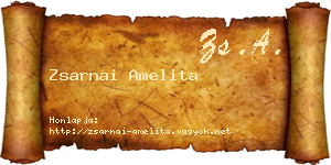 Zsarnai Amelita névjegykártya